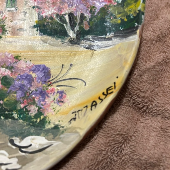 Vintage JTM Assei Paintings on Clay Plates From France- Set of 3 - Picture 7 of 12